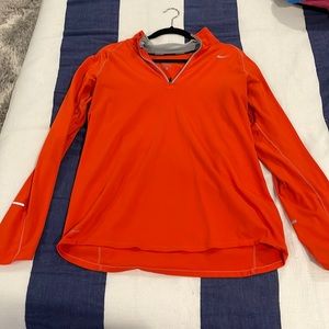 Nike Dri-Fit pull over orange size L